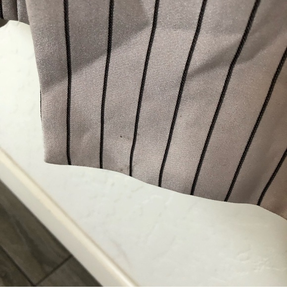 Vittorio St. Angelo|Gray pinstripe long line blazer vest, sleeveless•••Plus size - Picture 10 of 11